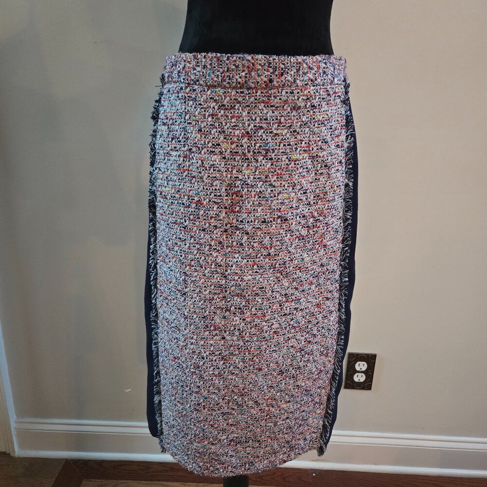 Women's Tweed Color Block Skirt